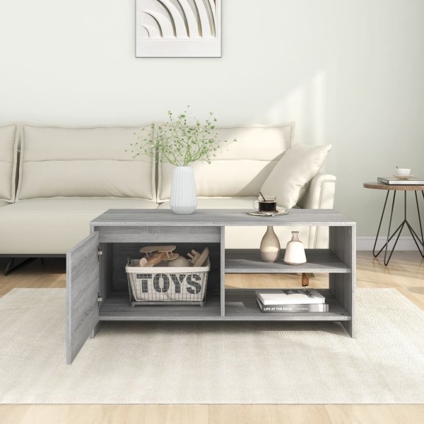 Mesa de centro madera contrachapada gris Sonoma 102x50x45 cm Mesa de centro madera contrachapada gris Sonoma 102x50x45 cm