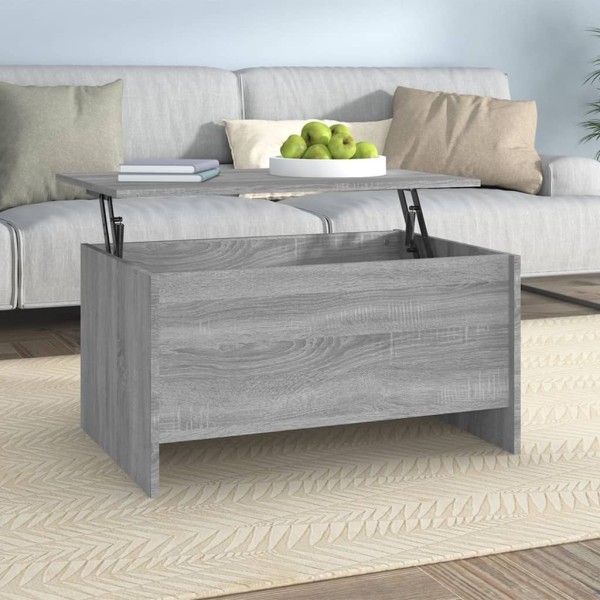 Mesa de centro madera contrachapada gris Sonoma 80x55,5x41,5 cm Mesa de centro madera contrachapada gris Sonoma 80x55,5x41,5 cm