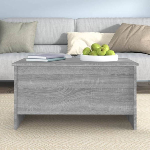 Mesa de centro madera contrachapada gris Sonoma 80x55,5x41,5 cm Mesa de centro madera contrachapada gris Sonoma 80x55,5x41,5 cm
