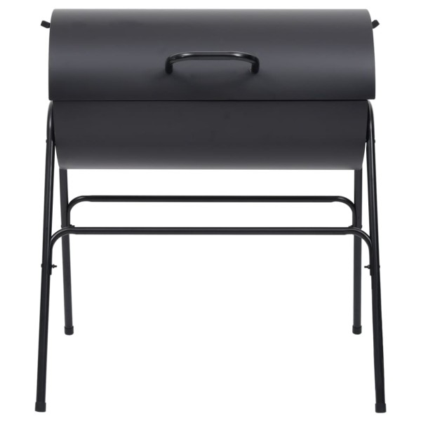 Parrilla barril 2 rejillas de cocción negro acero 80x95x90 cm Parrilla barril 2 rejillas de cocción negro acero 80x95x90 cm