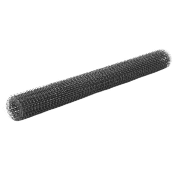 Alambrada de gallinero acero revestimiento PVC gris 10x1,5 m Alambrada de gallinero acero revestimiento PVC gris 10x1,5 m