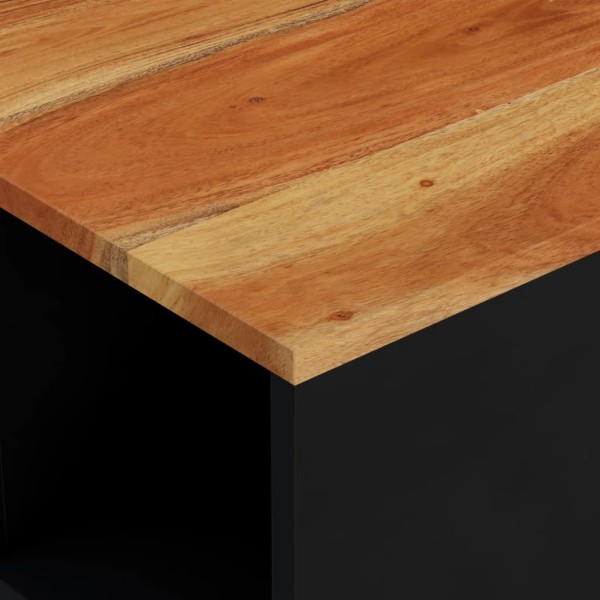 Mesa de centro de madera maciza de acacia 60x50x35 cm Mesa de centro de madera maciza de acacia 60x50x35 cm