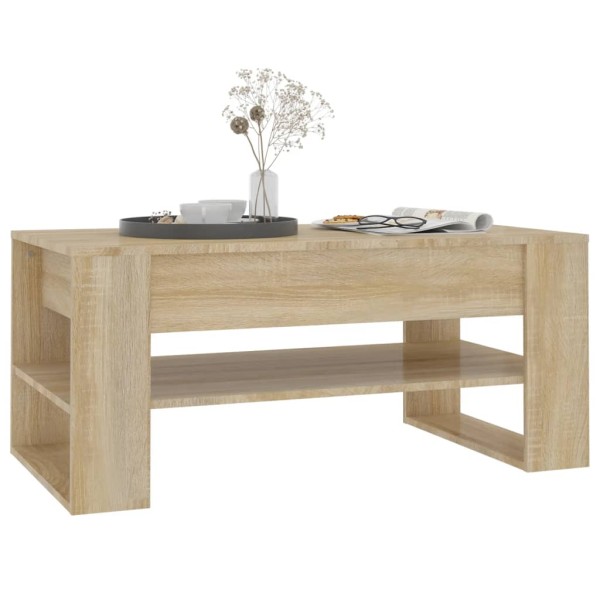 Mesa de centro madera contrachapada roble Sonoma 102x55x45 cm Mesa de centro madera contrachapada roble Sonoma 102x55x45 cm