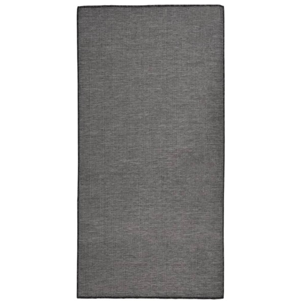 Alfombra de exterior de tejido plano gris 100x200 cm Alfombra de exterior de tejido plano gris 100x200 cm