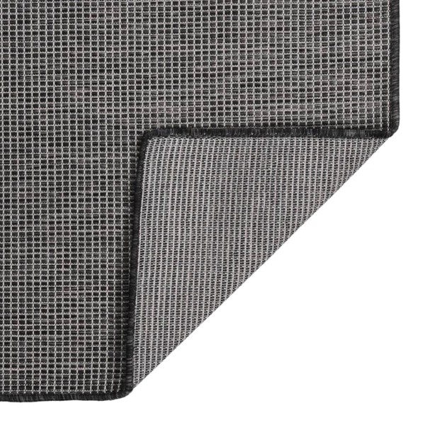 Alfombra de exterior de tejido plano gris 100x200 cm Alfombra de exterior de tejido plano gris 100x200 cm