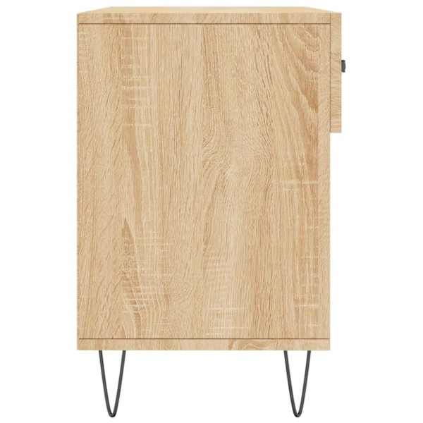 Banco zapatero madera de ingeniería roble Sonoma 102x35x55 cm