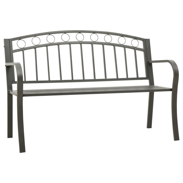 Banco de jardín acero gris 120 cm Banco de jardín acero gris 120 cm