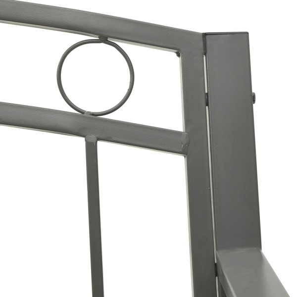 Banco de jardín acero gris 120 cm Banco de jardín acero gris 120 cm