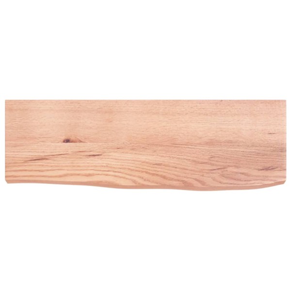 Estante de pared madera de roble tratada marrón claro 60x20x4cm Estante de pared madera de roble tratada marrón claro 60x20x4cm