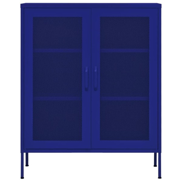 Armario de almacenamiento acero azul marino 80x35x101,5 cm