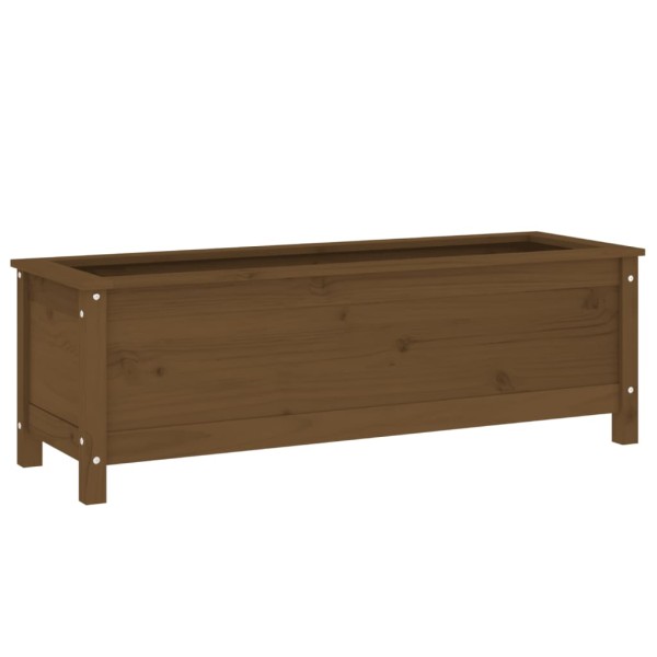 Arriate elevado de jardín madera pino marrón miel 119,5x40x39cm Arriate elevado de jardín madera pino marrón miel 119,5x40x39cm