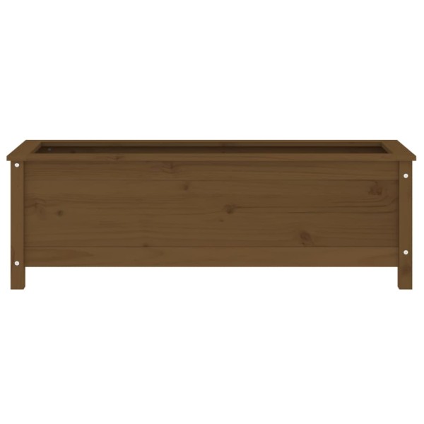 Arriate elevado de jardín madera pino marrón miel 119,5x40x39cm Arriate elevado de jardín madera pino marrón miel 119,5x40x39cm