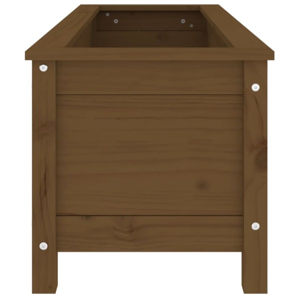 Arriate elevado de jardín madera pino marrón miel 119,5x40x39cm Arriate elevado de jardín madera pino marrón miel 119,5x40x39cm