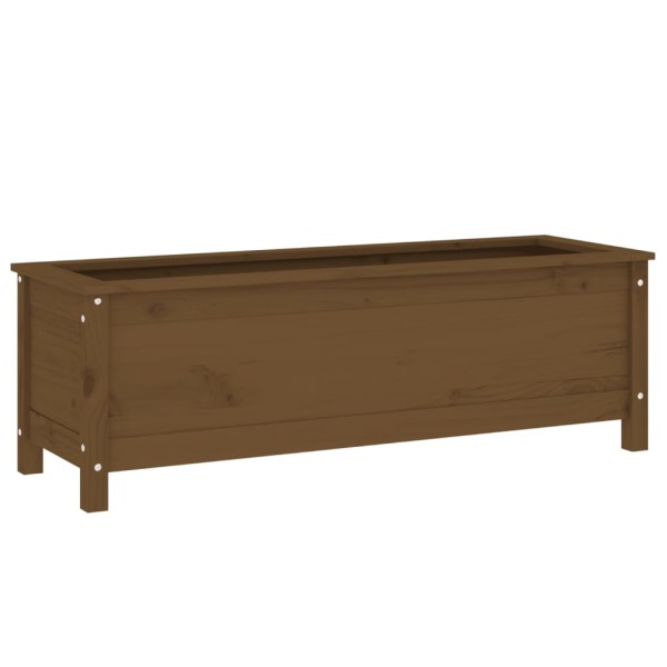 Arriate elevado de jardín madera pino marrón miel 119,5x40x39cm Arriate elevado de jardín madera pino marrón miel 119,5x40x39cm