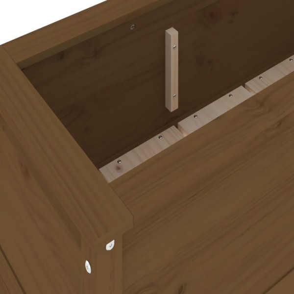 Arriate elevado de jardín madera pino marrón miel 119,5x40x39cm Arriate elevado de jardín madera pino marrón miel 119,5x40x39cm