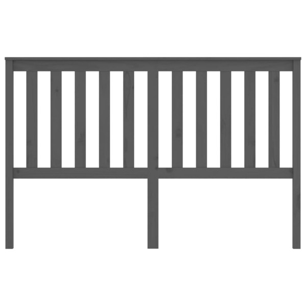 Cabecero de cama madera maciza de pino gris 141x6x101 cm Cabecero de cama madera maciza de pino gris 141x6x101 cm