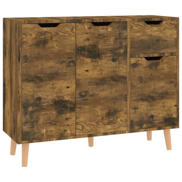 Aparador de madera de ingeniería roble ahumado 90x30x72 cm Aparador de madera de ingeniería roble ahumado 90x30x72 cm
