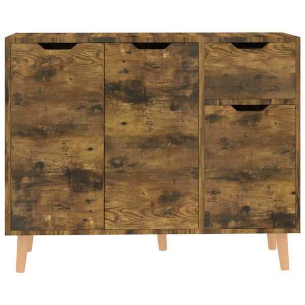 Aparador de madera de ingeniería roble ahumado 90x30x72 cm Aparador de madera de ingeniería roble ahumado 90x30x72 cm