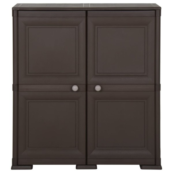 Armario de plástico diseño de madera marrón 79x43x85,5 cm Armario de plástico diseño de madera marrón 79x43x85,5 cm