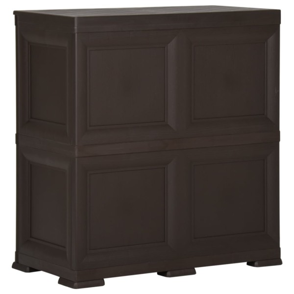 Armario de plástico diseño de madera marrón 79x43x85,5 cm Armario de plástico diseño de madera marrón 79x43x85,5 cm