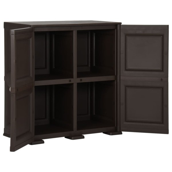 Armario de plástico diseño de madera marrón 79x43x85,5 cm Armario de plástico diseño de madera marrón 79x43x85,5 cm