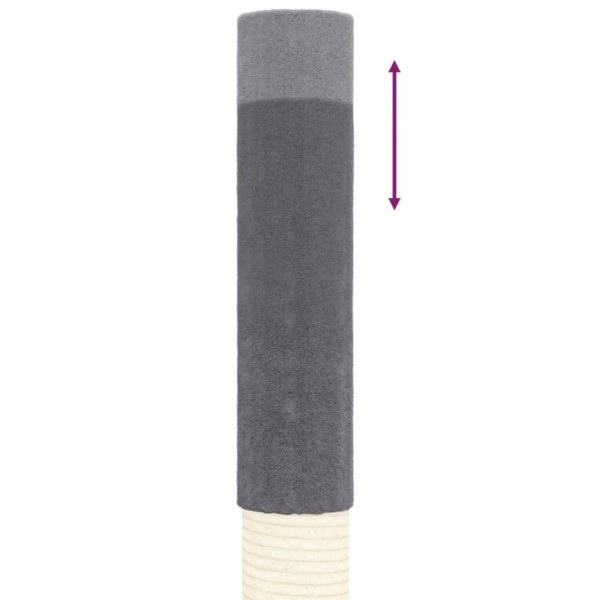 Árbol rascador para gatos suelo a techo gris oscuro 277-303 cm Árbol rascador para gatos suelo a techo gris oscuro 277-303 cm