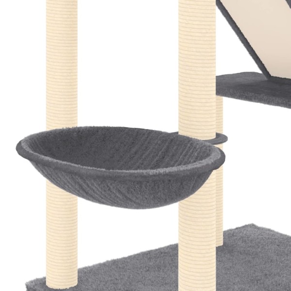 Árbol rascador para gatos suelo a techo gris oscuro 277-303 cm Árbol rascador para gatos suelo a techo gris oscuro 277-303 cm