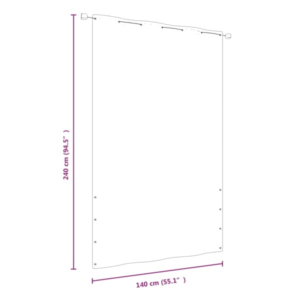 Toldo pantalla para balcón de tela oxford naranja 140x240 cm Toldo pantalla para balcón de tela oxford naranja 140x240 cm