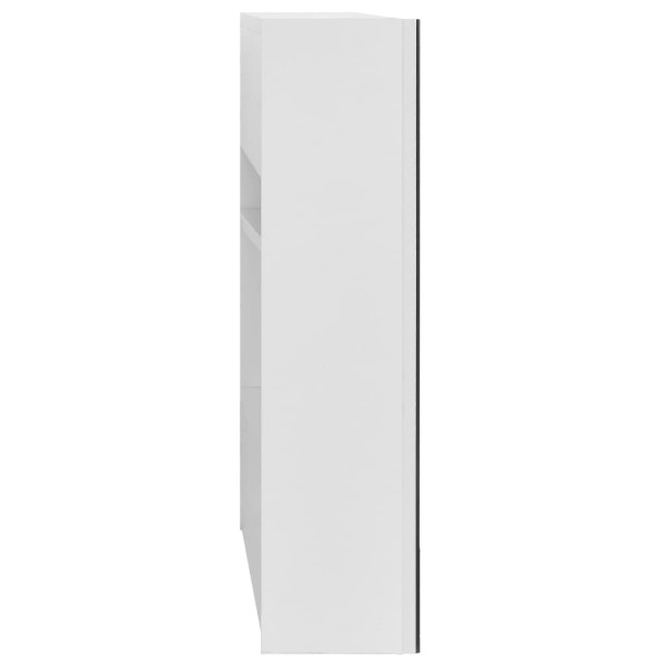 Armario de baño con espejo MDF blanco 80x15x60 cm Armario de baño con espejo MDF blanco 80x15x60 cm