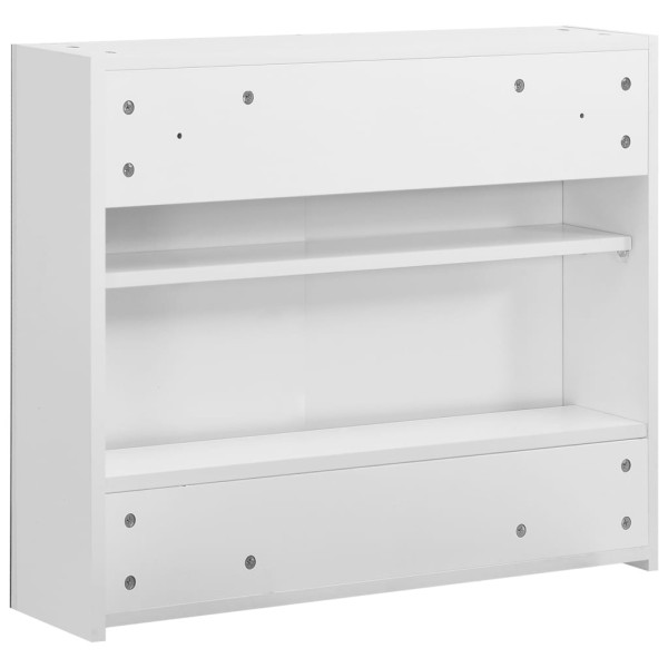Armario de baño con espejo MDF blanco 80x15x60 cm Armario de baño con espejo MDF blanco 80x15x60 cm