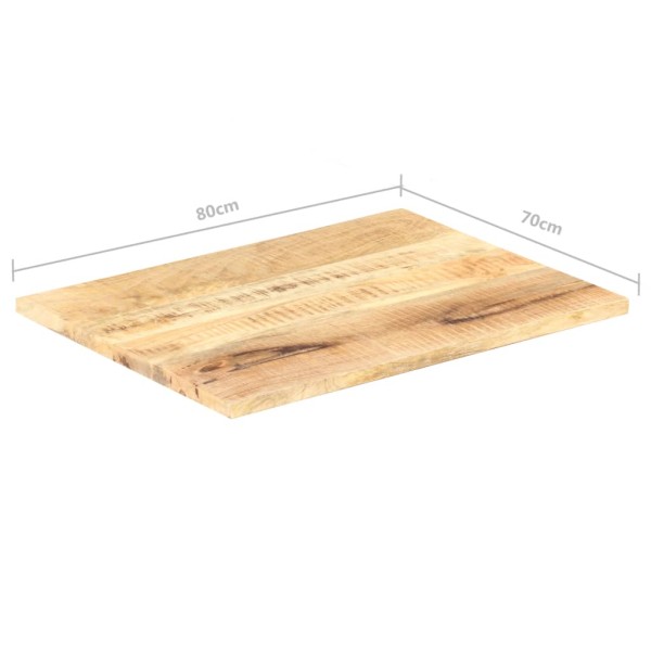 Superficie de mesa madera maciza de mango 25-27 mm 80x70 cm Superficie de mesa madera maciza de mango 25-27 mm 80x70 cm
