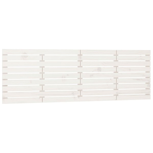 Cabecero de cama de pared madera maciza pino blanco 206x3x63 cm Cabecero de cama de pared madera maciza pino blanco 206x3x63 cm