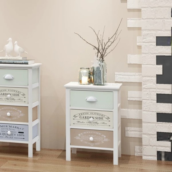 Mueble de almacenaje estilo francés con 3 cajones madera Mueble de almacenaje estilo francés con 3 cajones madera