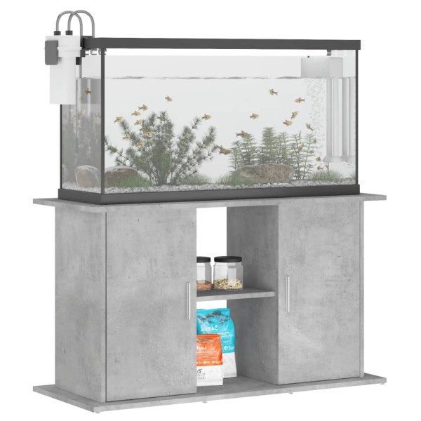 Soporte de acuario madera ingeniería gris hormigón 101x41x58 cm Soporte de acuario madera ingeniería gris hormigón 101x41x58 cm