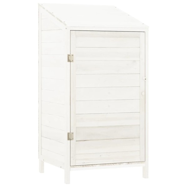 Cobertizo de jardín madera de abeto maciza blanco 55x52x112 cm Cobertizo de jardín madera de abeto maciza blanco 55x52x112 cm