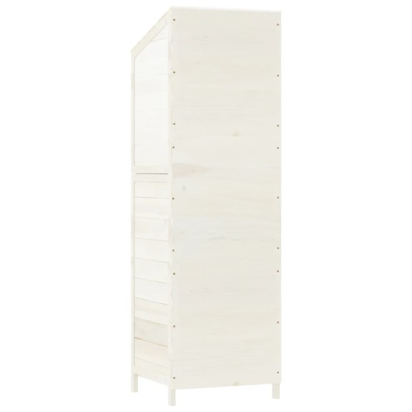 Cobertizo de jardín madera maciza de abeto blanco 55x52x174,5cm Cobertizo de jardín madera maciza de abeto blanco 55x52x174,5cm