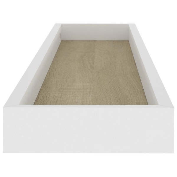 Estantes de pared Loggia 4 uds roble y blanco MDF 80x15x4 cm Estantes de pared Loggia 4 uds roble y blanco MDF 80x15x4 cm