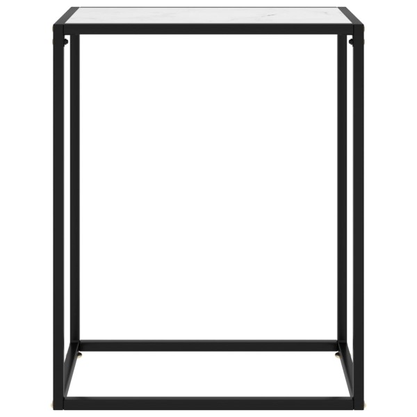 Mesa consola vidrio templado blanco 60x35x75 cm Mesa consola vidrio templado blanco 60x35x75 cm