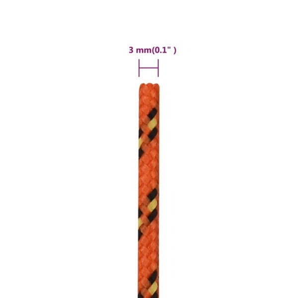 Cuerda de barco polipropileno naranja 3 mm 50 m Cuerda de barco polipropileno naranja 3 mm 50 m