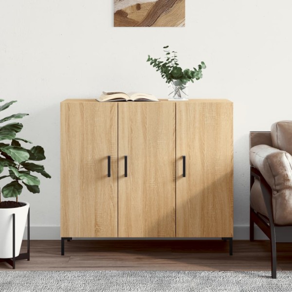 Aparador de madera de ingeniería roble Sonoma 90x34x80 cm Aparador de madera de ingeniería roble Sonoma 90x34x80 cm