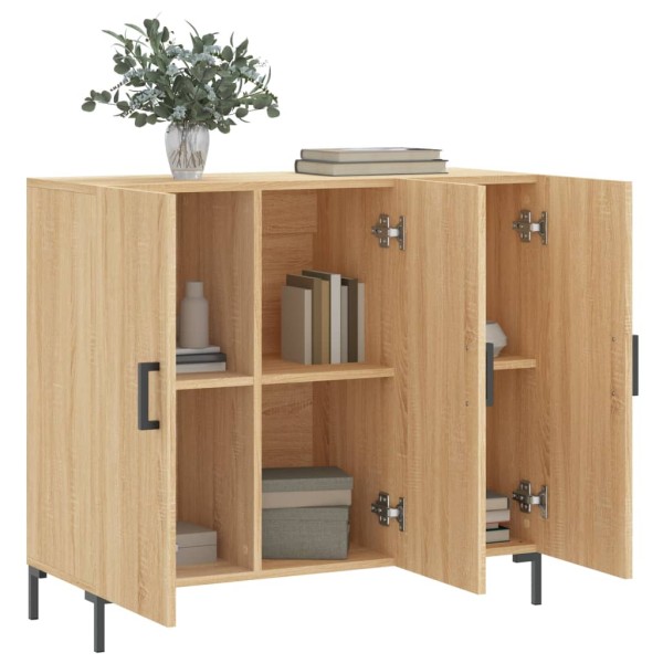 Aparador de madera de ingeniería roble Sonoma 90x34x80 cm Aparador de madera de ingeniería roble Sonoma 90x34x80 cm