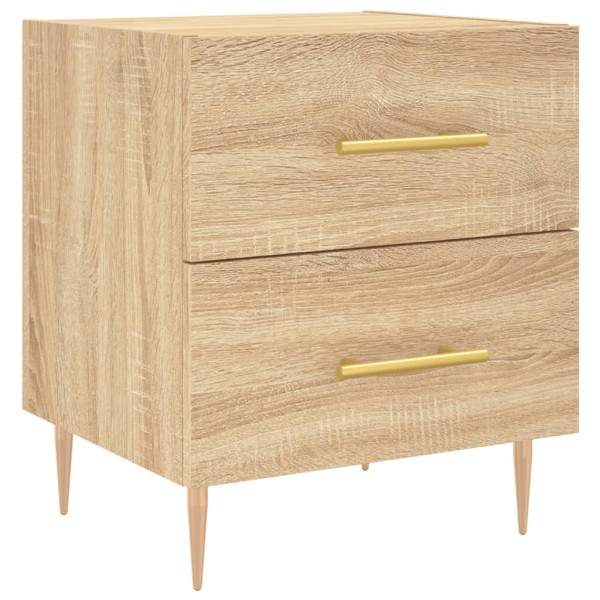 Mesita de noche madera de ingeniería roble Sonoma 40x35x47,5 cm Mesita de noche madera de ingeniería roble Sonoma 40x35x47,5 cm