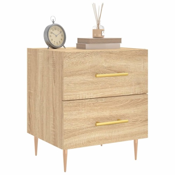 Mesita de noche madera de ingeniería roble Sonoma 40x35x47,5 cm Mesita de noche madera de ingeniería roble Sonoma 40x35x47,5 cm