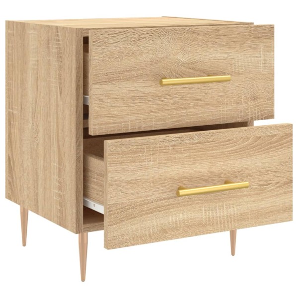 Mesita de noche madera de ingeniería roble Sonoma 40x35x47,5 cm Mesita de noche madera de ingeniería roble Sonoma 40x35x47,5 cm