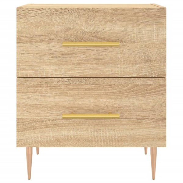 Mesita de noche madera de ingeniería roble Sonoma 40x35x47,5 cm Mesita de noche madera de ingeniería roble Sonoma 40x35x47,5 cm