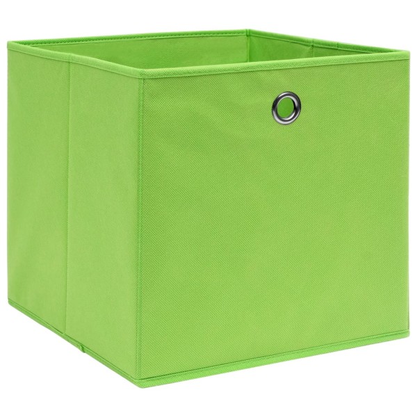 Cajas de almacenaje 4 uds tela verde 32x32x32 cm Cajas de almacenaje 4 uds tela verde 32x32x32 cm