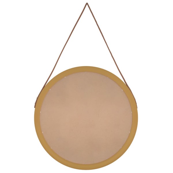 Espejo de pared con correa dorado Ø55 cm Espejo de pared con correa dorado Ø55 cm