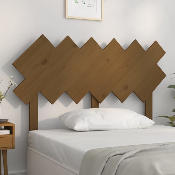 Cabecero de cama madera maciza pino marrón miel 122,5x3x80,5 cm Cabecero de cama madera maciza pino marrón miel 122,5x3x80,5 cm