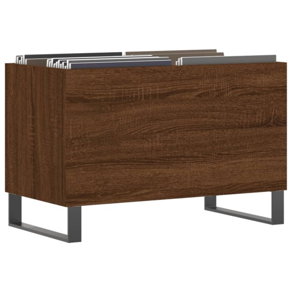Mueble discos madera contrachapada roble marrón 74,5x38x48 cm Mueble discos madera contrachapada roble marrón 74,5x38x48 cm