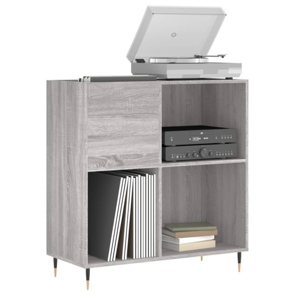 Mueble discos madera contrachapada gris Sonoma 84,5x38x89 cm Mueble discos madera contrachapada gris Sonoma 84,5x38x89 cm